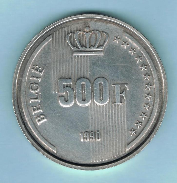 België muntstuk 500 Frank, Timbres & Monnaies, Monnaies | Belgique, Monnaie en vrac, Argent, Argent, Enlèvement ou Envoi