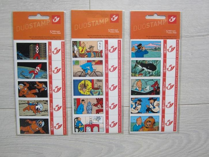 Duostamp "Tintin" - 12,50Eur / pièce, Timbres & Monnaies, Timbres | Europe | Belgique, Non oblitéré, Timbre-poste, Autre, Enlèvement ou Envoi