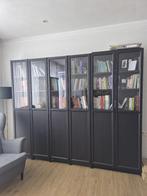 bibliothèque avec portes vitrées, couleur chêne, Maison & Meubles, 25 à 50 cm, 200 cm ou plus, Avec tablette(s), Enlèvement