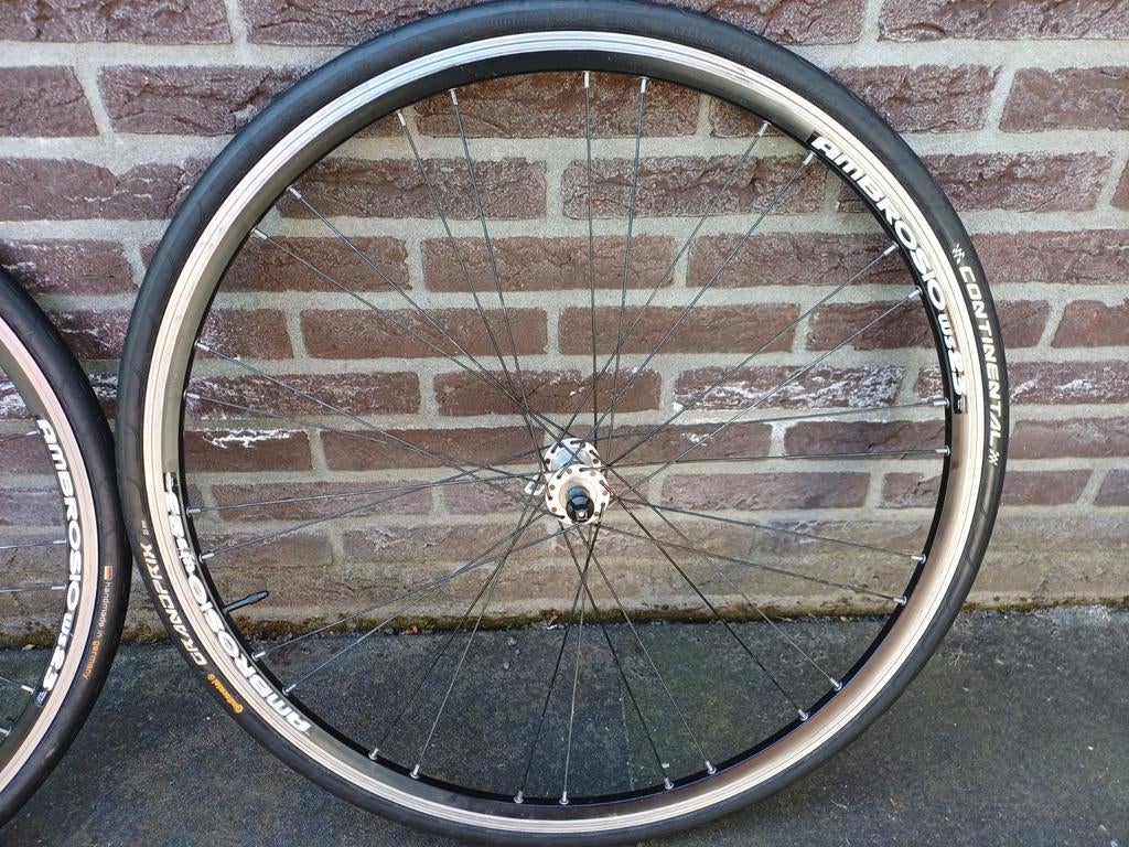Ambrosio WS23 clincher wielset Bianchi Campagnolo, Gebruikt, Ambrosio, Racefiets, Ophalen