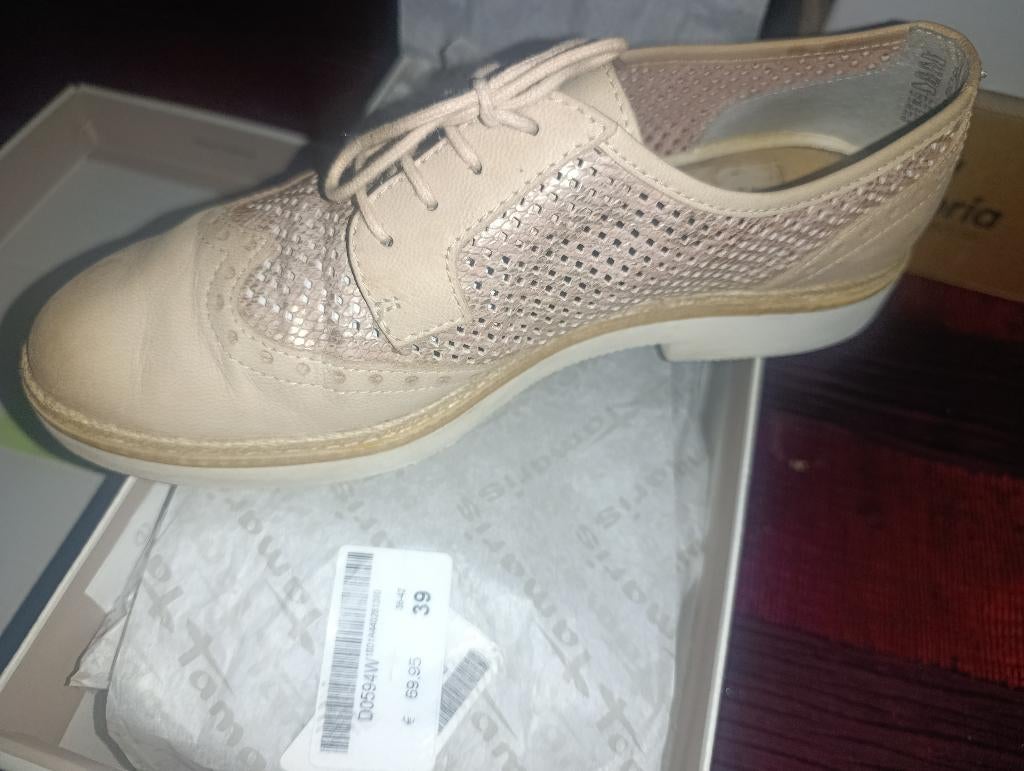 Chaussures femme taille 39, Enlèvement, Comme neuf, Beige