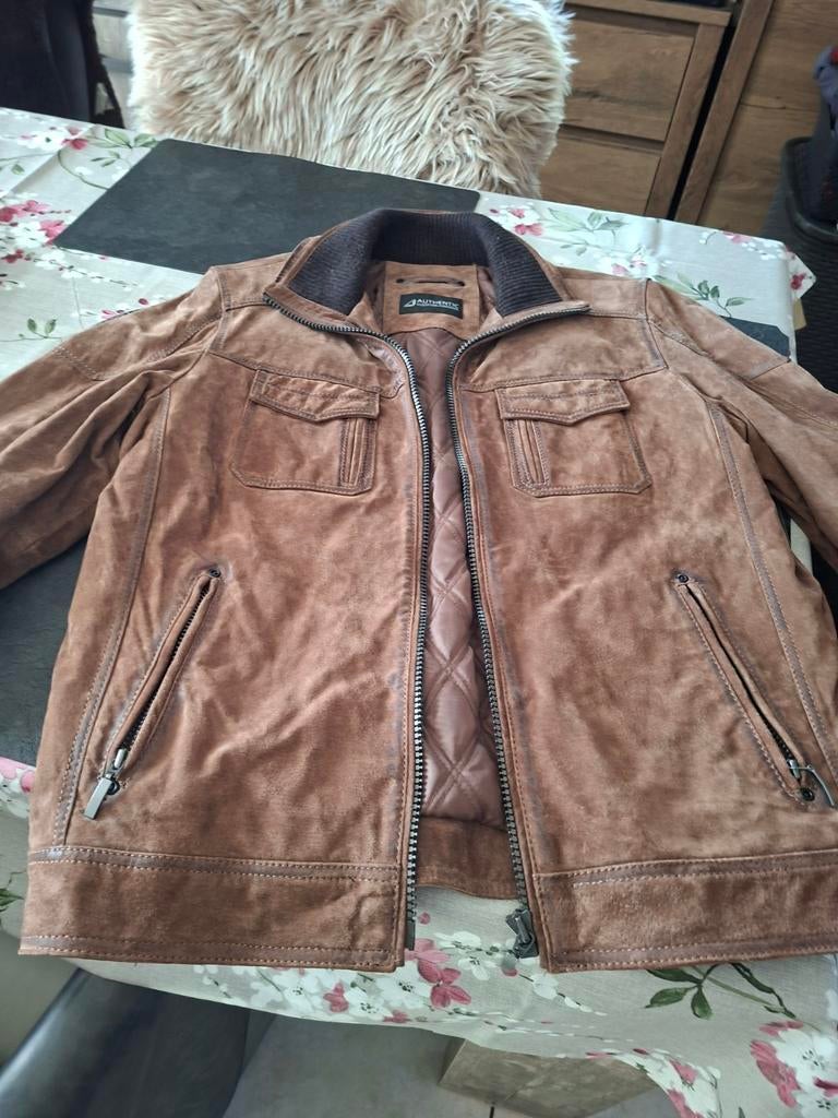 Veste aviateur cuir daim, Ophalen, Nieuw