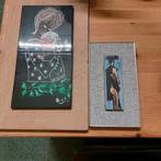 1 tekening op steentjes, Huis en Inrichting, Woonaccessoires | Lijsten, Ophalen