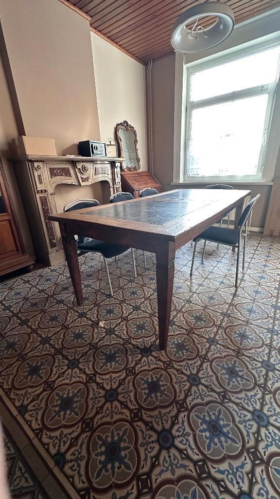 Table de salle à manger bois et pierre, Maison & Meubles, Tables | Tables à manger, Utilisé, Cinq personnes ou plus, Rectangulaire