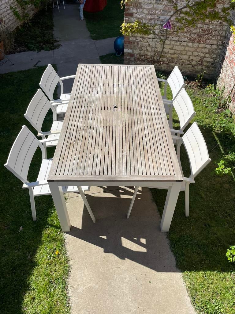 Tuinset 6 delig Exterio Bristol, Chaise, Salons de jardin, Aluminium, Enlèvement