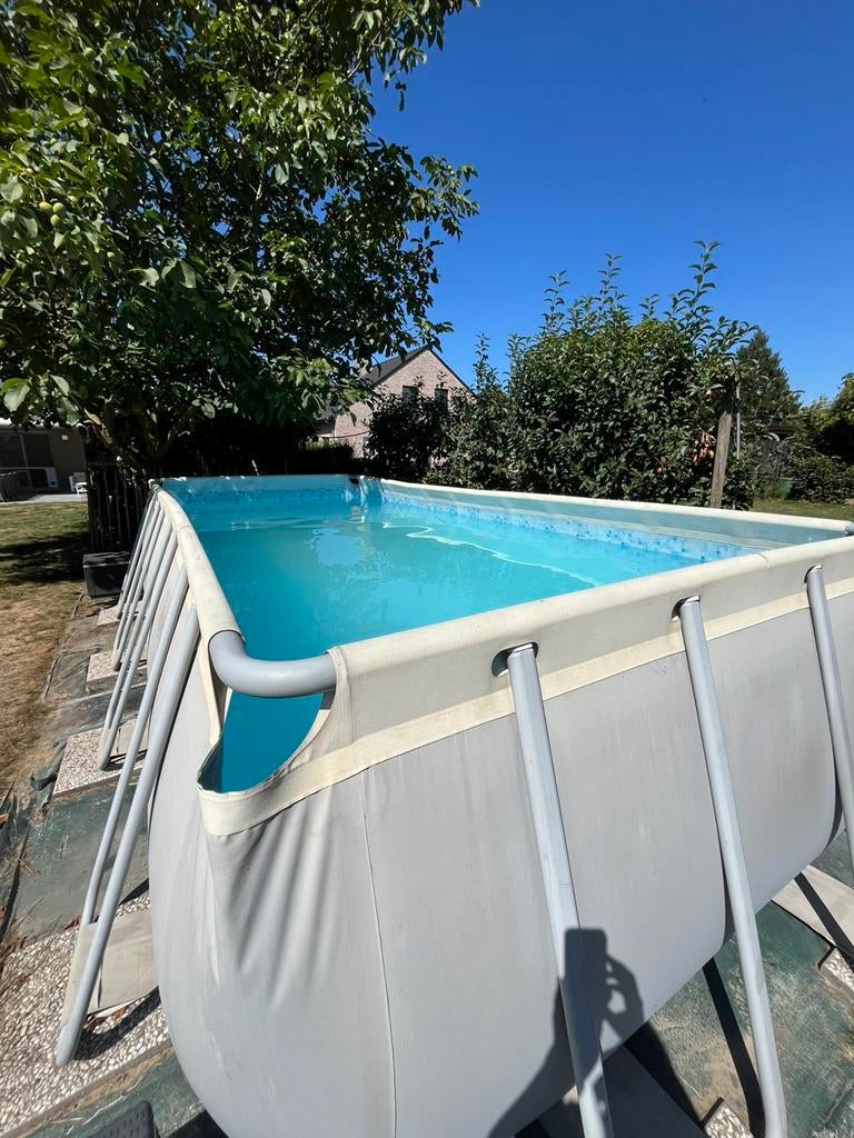 Zwembad 5x2,5 met warmtepomp en filterpomp, Tuin en Terras, Zwembaden, Gebruikt, 200 tot 300 cm, Rechthoekig, Ophalen