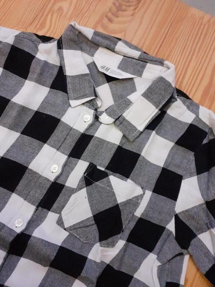 Maat 158 - H&M - geruit hemd meisje, Kinderen en Baby's, Kinderkleding | Maat 158, Zo goed als nieuw, Meisje, Overhemd of Blouse
