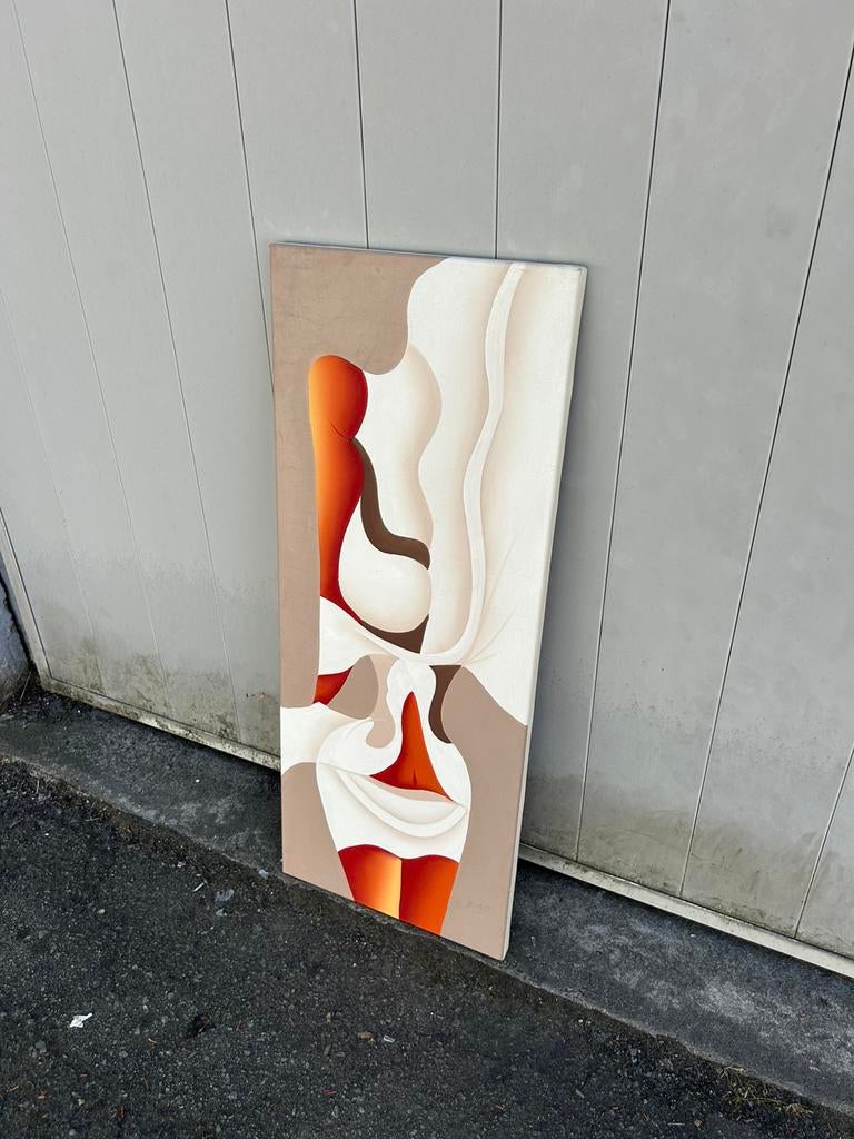 Huîle sur toile 78 x 31 cm, Ophalen