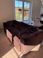 Fauteuil tissu velour chocolat, Enlèvement, Comme neuf