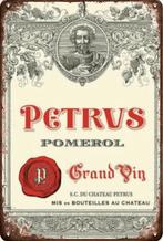 Panneau en métal Petrus Pomerol - mancave vintage rétro, Collections, Enlèvement ou Envoi, Comme neuf, Panneau publicitaire
