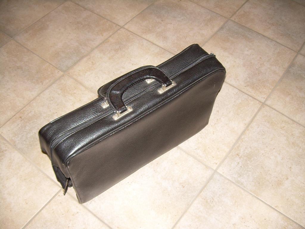 ledren aktetas, Ophalen, Gebruikt, Zwart, Aktetas of Boekentas