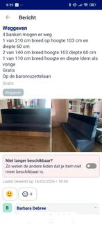 4 gratis banken verschillende afmetingen, Tickets en Kaartjes