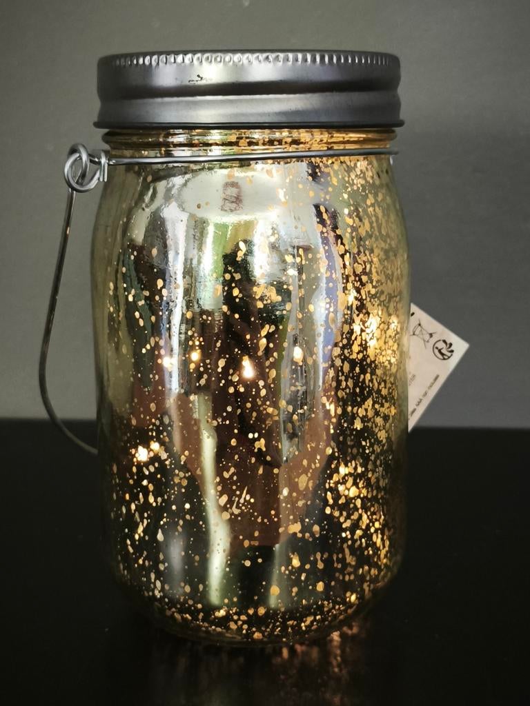 Bocal décoratif lumineux en verre, Enlèvement ou Envoi, Neuf, Métal