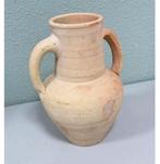 Terracotta vaas met 2 handvatten Amfoor 25cm Antiek antieke, Ophalen of Verzenden