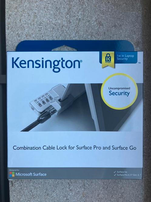 Kensington-combinatieslot voor Surface Pro en Surface Go, Computers en Software, Windows Laptops, Nieuw, Ophalen of Verzenden