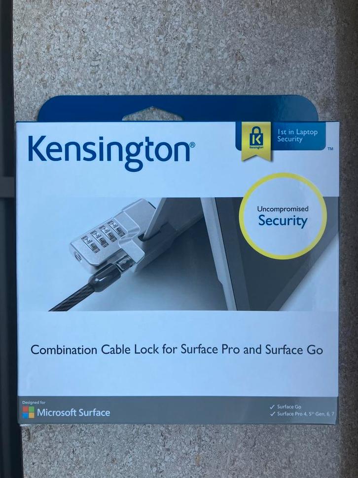 Kensington-combinatieslot voor MS Surface Pro en Surface Go, Computers en Software, Windows Laptops, Nieuw, Ophalen of Verzenden