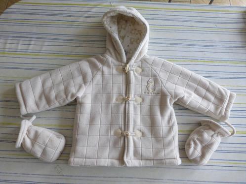 Meisjesjas met kap en wanten - Maat 86 - gevoerd - winter, Kinderen en Baby's, Babykleding | Maat 86, Zo goed als nieuw, Meisje