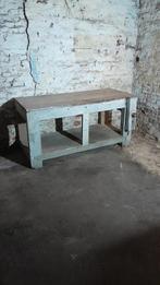 Rustieke houten werkbank, Ophalen, Gebruikt, 70 tot 120 cm, Bankschroef