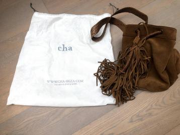 Leuke bruin suede tas van Cha Ibiza beschikbaar voor biedingen