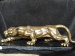 Bronzen sluipende panter/poema Milo 42 cm groot zuiver brons, Antiek en Kunst, Kunst | Beelden en Houtsnijwerken, Ophalen of Verzenden