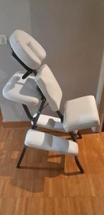 Massage stoel in wit kunstleder, Ophalen, Nieuw
