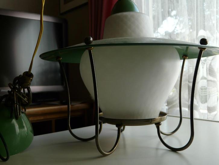 vintage hanglamp " lantaarn" uit de jaren 1960, Antiek en Kunst, Curiosa en Brocante, Ophalen