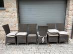 6 wicker tuinstoelen met kussens, Tuin en Terras, Tuinstoelen, Ophalen, Gebruikt, Wicker