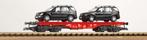 Wagon plat Rlmmps + 2 voitures Mercedes PIKO G 37703 – DB AG, Overige merken, Analoog, Zo goed als nieuw, Gelijkstroom