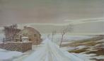 HENRY MEUNIER / LA FAGNE - HET VEN / CHROMOLITHO / 70x110cm, Ophalen of Verzenden