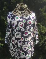 Vintage, handgemaakte, zijden blouse Corisia Milano M42, Blauw, Corisia Milano, Maat 42/44 (L), Ophalen of Verzenden