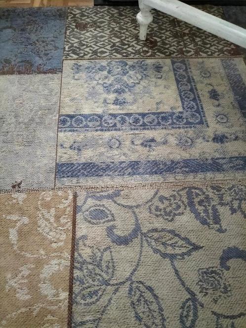 Groot tapijt vintage look, Huis en Inrichting, Stoffering | Tapijten en Vloerkleden, Zo goed als nieuw, Bruin, Blauw, Ophalen