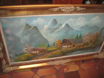 *Grote prachtige gesigneerde schilderij met zéér mooie kader beschikbaar voor biedingen