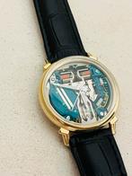 Vintage Bulova accutron Spaceview horloge, Montre-bracelet, Autres marques, Enlèvement ou Envoi, Cuir