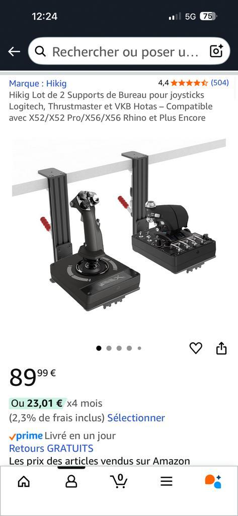 2 Supports de Bureau pour joysticks, Games en Spelcomputers, Games | Pc, Zo goed als nieuw, Ophalen