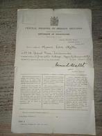 ww1 certificaat belgian refugee in engeland 1916, Ophalen of Verzenden, Overige soorten, Overige typen