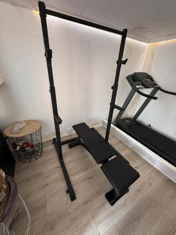 Sqaud/bench rek + verstelbaar bankje beschikbaar voor biedingen