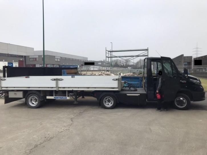 Iveco Daily BE-TREKKER  euro 6 + Minitrailer, Auto's, Bestelwagens en Lichte vracht, Bedrijf, Te koop, Airconditioning, Navigatiesysteem
