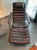 Pulkka Lounge chair + Ottomane leder + Aluminium, Ophalen