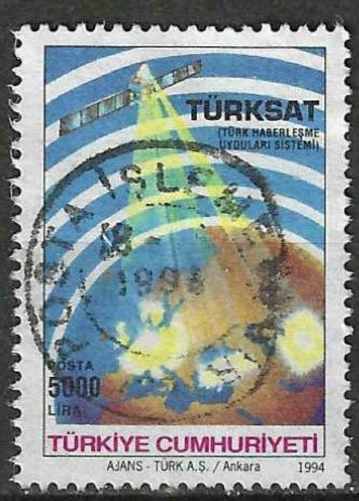 Turkije 1994 - Yvert 2759 - Communicatiesateliet  (ST), Postzegels en Munten, Postzegels | Europa | Overig, Gestempeld, Verzenden