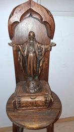 Heilig Hart beeld in houten nis, Ophalen of Verzenden