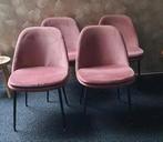 Woood Amy 4 x eettafelstoelen velvet, Huis en Inrichting, Stoelen, Ophalen, Stof