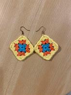 Gehaakte oorbellen, Handtassen en Accessoires, Oorbellen, Ophalen of Verzenden, Nieuw, Wit, Goud