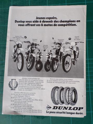 Dunlop pneumatique - publicité papier - 1978