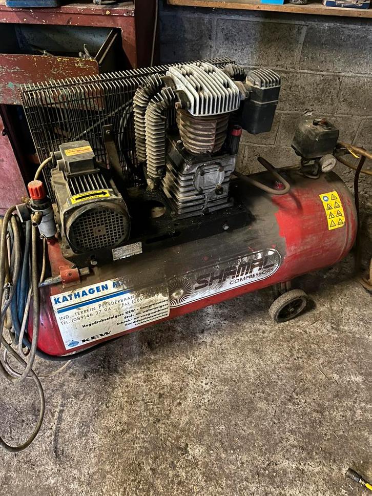 Compressor Shamal (industrieel) met toebehoren, Bricolage & Construction, Compresseurs, Comme neuf, Enlèvement