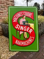 Planche émaillée Singer, Enlèvement, Comme neuf, Panneau publicitaire