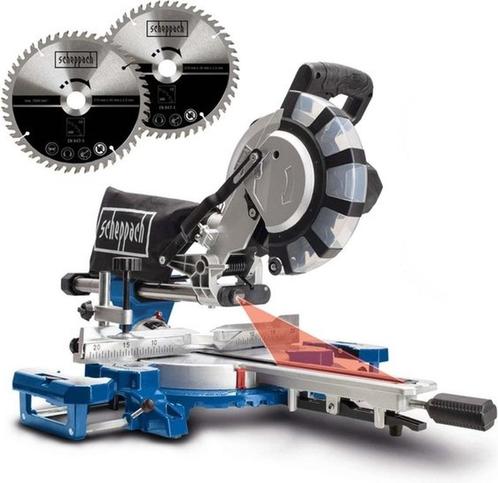 Scheppach Afkort-trekverstekzaag HM254SPX - 2200W | 255mm |, Doe-het-zelf en Bouw, Gereedschap | Zaagmachines, Nieuw, Afkortzaag