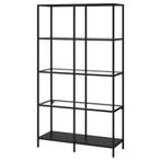 Ikea metalen / glazen stellingkast, Huis en Inrichting, Ophalen, Zo goed als nieuw