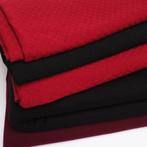 Promo! 4148) jacquard jersey / corduroy ribfluweel rood, Hobby en Vrije tijd, Stoffen en Lappen, 120 cm of meer, Nieuw, Ophalen of Verzenden