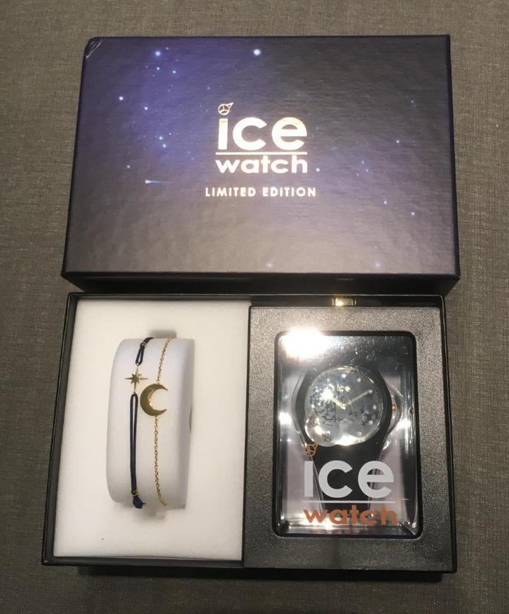 Montre ICE-WATCH- Ice Cosmos Black Gold, Handtassen en Accessoires, Horloges | Dames, Nieuw, Polshorloge, Swatch, Overige materialen