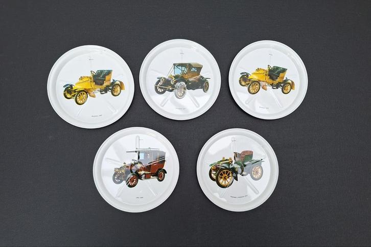 Vintage oldtimer onderzetters Smiths, Huis en Inrichting, Woonaccessoires | Onderzetters, Gebruikt, Ophalen of Verzenden